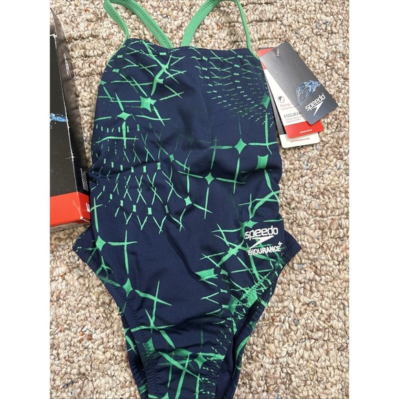 Speedo Other - Speedo Endurance+ Racing Cut Swimsuit Women 20‎ One Back  Competition Galactic